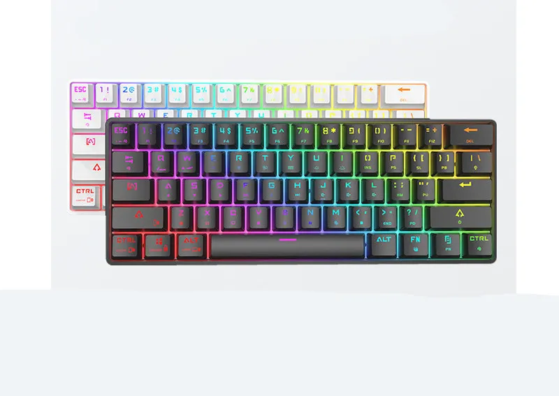 Teclado colorido mecânico